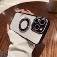 thumbnail image 1 of Compatible with iPhone 14 Pro Clear Slim Case, Magnetic Glitter Sparkle Case Compatible with Magsafe Soft TPU Shockproof Shiny Bling Phone Case Cover for iPhone 14 Pro 6.1 Inch, Purple, 1 of 9