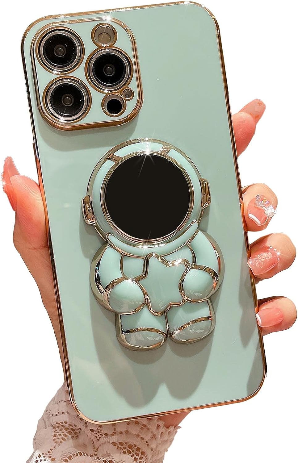 Compatible for iPhone 14 Pro Max 6.7 Inch 6D Plating Astronaut Hidden