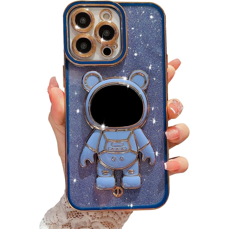 Compatible for iPhone 14 Pro Max Inch Bling Plating Bear