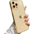 thumbnail image 1 of Compatible for iPhone 14 Pro Max 6.7 Inch Clear Glitter Heart Case, Rainbow Laser Holographic Bling Cute Heart Pattern Case for Women Girls Soft TPU Shockproof Camera Protective - Yellow, 1 of 11