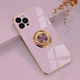 thumbnail image 1 of Compatible iPhone 14 Pro Max 6.7 Inch Silicone Cover Luxury Plating Phone Case (Purple), 1 of 5