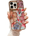 thumbnail image 1 of Compatible with iPhone 14 Pro Max 6.7" Phone Case Plating Bling Colorful Floral 3D Clear Cover Soft TPU Cute Camera Protection Shockproof Back for Women Girls iPhone Case, Silver, 1 of 5