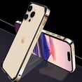 thumbnail image 1 of Compatible with iPhone 14 Pro Max Bumper Case Aluminum Metal Frame Edge Silicone Protective Ultra Thin Slim Lightweight Luxury Protection Shockproof Cover for Women Girls Man-Glod, 1 of 7