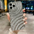 thumbnail image 1 of Compatible with iPhone 14 Pro Max Case 6.7 Inch, Cute 3D Design Planting Water Ripple Case, Bling Sparkle Case for Women Girls, Soft Silicone Shockproof Camera Protective Back Cover-Silver, 1 of 16