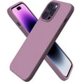 thumbnail image 1 of Compatible with iPhone 14 Pro Max Case 6.7, Slim Liquid Silicone 3 Layers Full Covered Soft Gel Rubber Phone Case Protective Cover with Microfiber Lining 6.7 inch-Lilac Purple, 1 of 13