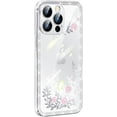 thumbnail image 1 of Compatible with iPhone 14 Pro Max Case Bling Glitter Case Electroplated Diamond Crystal Clear Flowers Shine Luxury Sparkle Fashion Protection Shockproof Cover for Women Girls, 1 of 10