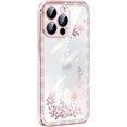 thumbnail image 1 of Compatible with iPhone 14 Pro Max Case Bling Glitter Case Electroplated Diamond Crystal Clear Flowers Shine Luxury Sparkle Fashion Protection Shockproof Cover for Women Girls, 1 of 10