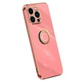 thumbnail image 1 of Compatible with iPhone 14 Pro Max Case Finger Ring Kickstand for Women Girls Rose Gold Edge Full Body Protection Plating Electroplate Case for iPhone 14 Pro Max 6.7 INCH 2022,Red, 1 of 3