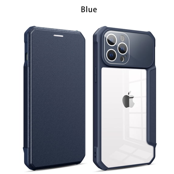 Compatible with iPhone 14 Pro Max Case Flip Leather Wallet Case Card Holder Detachable Magnetic Flip Cover Clear Hard Back Slim Protective Shockproof Cover for iPhone 14 Pro Max,Blue