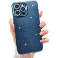 thumbnail image 1 of Compatible with iPhone 14 Pro Max Case,Full Camera Lens Protector Sparkle Shockproof Hard Back Case with Luxury Shiny Cute Glitter Acrylic Plate Cover for iPhone 14 Pro Max Women Girls（Blue）, 1 of 13