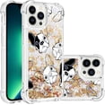 thumbnail image 1 of Compatible with iPhone 14 Pro Max Case Glitter for Girls Women Cute Liquid Floating Quicksand Shockproof Bumper Silicone Clear Case for iPhone 14 Pro Max 6.7 inch Gold Dog YB, 1 of 12