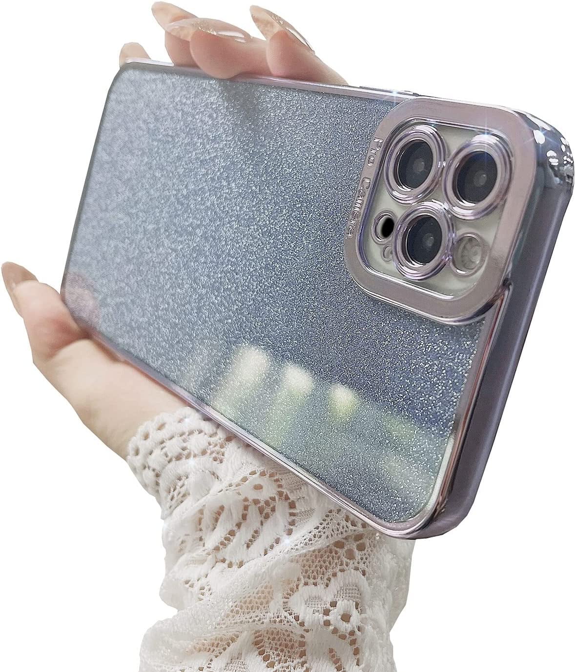 YINLAI Custodia Glitter Per IPhone 14 6,1 Pollici - Flessibile Antiurto Con Protezione Fotocamera, Ricarica Wireless - Design Lusso Rosa