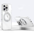 thumbnail image 1 of Compatible with iPhone 14 Pro Max Case with Invisible Magnetic 360°Ring Stand, Compatible with MagSafe, Great Grip Feeling, Anti-Slip, Drop-Proof and Protective Cover, Translucent Matte Case, White, 1 of 5
