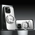 thumbnail image 1 of Compatible with iPhone 14 Pro Max Case with Invisible Magnetic O-Ring Stand Case for iPhone 14 Pro Max [Compatible with MagSafe][Great Grip Feeling], Shockproof Anti-fall Phone Case Cover,Silver, 1 of 10