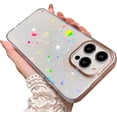 thumbnail image 1 of Compatible for iPhone 14 Pro Max Case Laser Polka Dot Pattern, Cute Glitter Bling Rainbow Holographic Clear Case for Women Girls Shockproof Camera Protective Back Cover Case - Polka Dot, 1 of 10