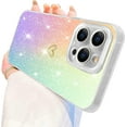 thumbnail image 1 of Compatible with iPhone 14 Pro Max Case Luxury Shiny Laser Cute Love Heart Flexible Glitter Soft Silicone Cover Shockproof Camera Protection Bling Case for iPhone 14 Pro Max Women Girls, 1 of 7