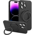 thumbnail image 1 of Compatible with iPhone 14 Pro Max Case with Magnetic Ring Holder [Compatible with Magsafe & Camera Lens Protector] Soft TPU Shockproof Kickstand Phone Case for iPhone 14 Pro Max Black, 1 of 12