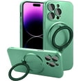 thumbnail image 1 of Compatible with iPhone 14 Pro Max Case with Magnetic Ring Holder [Compatible with Magsafe & Camera Lens Protector] Soft TPU Shockproof Kickstand Phone Case for iPhone 14 Pro Max Green, 1 of 6