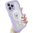 thumbnail image 1 of Compatible for iPhone 14 Pro Max Case with Magsafe, Wave Magnetic Phone Case Cute Water Ripple Candy Colors Frame Shockproof for iPhone 14 Pro Max Phone Case for Women 6.7 Inch - Purple, 1 of 9