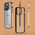 thumbnail image 1 of Compatible with iPhone 14 Pro Max Case PC Transparent Back Panel TPU Soft Silicone Frame Detachable Plating Frame Fashion Protection Shockproof Case for Women Girls, 1 of 2