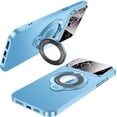 thumbnail image 1 of Compatible with iPhone 14 Pro Max Case with Ring Holder Kickstand, Military Grade Shockproof Slim Phone Cover Magnetic Case Shockproof Protective Case Cover for Women Men Blue, 1 of 8