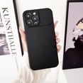 thumbnail image 1 of Compatible with iPhone 14 Pro Max Case, Ultra Slim Liquid Silicone Full Body Protective Case with [Anti-Scratch] [Soft Microfiber Lining] [Wireless Charging] for iPhone 14 Pro Max, Black+Black, 1 of 6