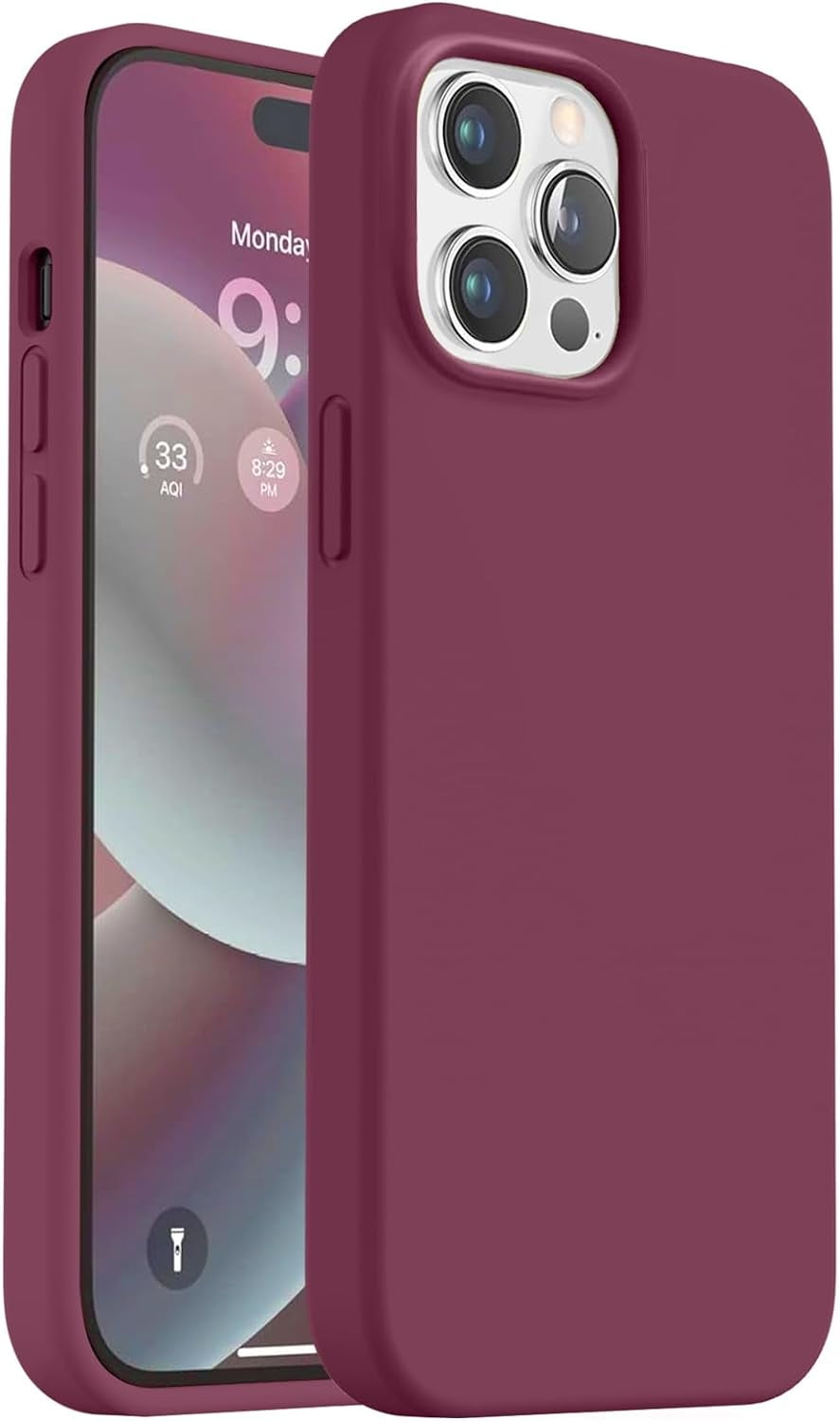 Compatible with iPhone 14 Pro Max Case, Upgraded Slim Liquid Silicone