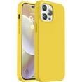 thumbnail image 1 of Compatible with iPhone 14 Pro Max Case, Upgraded Slim Liquid Silicone Case, [Anti-Scratch Soft Microfiber Lining] Full Covered Soft Gel Rubber 14 Pro Max iPhone Case 6.7 inch - Yellow, 1 of 13