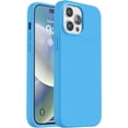 thumbnail image 1 of Compatible with iPhone 14 Pro Max Case, Upgraded Slim Liquid Silicone Case, [Anti-Scratch Soft Microfiber Lining] Full Covered Soft Gel Rubber 14 Pro Max iPhone Case 6.7 inch - Blue, 1 of 13