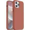 thumbnail image 1 of Compatible with iPhone 14 Pro Max Case, Upgraded Slim Liquid Silicone Case, [Anti-Scratch Soft Microfiber Lining] Full Covered Soft Gel Rubber 14 Pro Max iPhone Case 6.7 inch - Caramel, 1 of 13