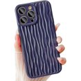 thumbnail image 1 of Compatible for iPhone 14 Pro Max Case Water Ripple Curly Wave Pattern Cute Phone Case Soft TPU Shockproof Full Camera Lens Protective for iPhone 14 Pro Max Case for Women Girl - Purple, 1 of 11