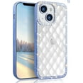 thumbnail image 1 of Compatible with iPhone 14 Pro Max Clear Bling Case Glitter Diamond Rhinestone Rhomboid Pattern Sparkle Bumper Fashion Cute Luxury Protection Shockproof Case for Women Girls, 1 of 7