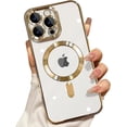 thumbnail image 1 of Compatible with iPhone 14 Pro Max Clear Case with Camera Lens Protector,Full Protection Electroplate Magnetic Case Compatible with MagSafe Anti-Scratch Case for iPhone 14 Pro Max Black, 1 of 16