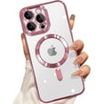 thumbnail image 1 of Compatible with iPhone 14 Pro Max Clear Case with Camera Lens Protector,Full Protection Electroplate Magnetic Case Compatible with MagSafe Anti-Scratch Case for iPhone 14 Pro Max Black, 1 of 17