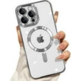 thumbnail image 1 of Compatible with iPhone 14 Pro Max Clear Case with Camera Lens Protector,Full Protection Electroplate Magnetic Case Compatible with MagSafe Anti-Scratch Case for iPhone 14 Pro Max Black, 1 of 16