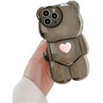 Compatible with iPhone 14 Pro Max Clear Case Cute Cartoon Bear for
