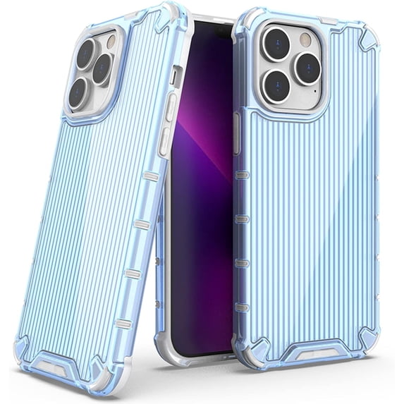 Compatible with iPhone 14 Pro Max Clear Case Holographic Unique Vertical Stripes Anti-Scratch Hard PC Slim Fit Fashion Protective Shockproof Cover for Girls Women