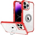 thumbnail image 1 of Compatible with iPhone 14 Pro Max Clear Case with Ring, Built-in 360 Rotation Magnetic Ring Kickstand Holder Translucent Case Soft Slim Edges Shockproof Bumper Protective Cover, 1 of 7