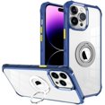 thumbnail image 1 of Compatible with iPhone 14 Pro Max Clear Case with Ring, Built-in 360 Rotation Magnetic Ring Kickstand Holder Translucent Case Soft Slim Edges Shockproof Bumper Protective Cover, 1 of 7