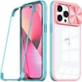 thumbnail image 1 of Compatible with iPhone 14 Pro Max Clear Case with Sliding Camera Lens Cover, Built-in Screen Protector Soft TPU Bumper Case Transparent Acrylic Back Heavy Duty Shockproof Durable Phone Case, 1 of 14
