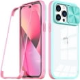 thumbnail image 1 of Compatible with iPhone 14 Pro Max Clear Case with Sliding Camera Lens Cover, Built-in Screen Protector Soft TPU Bumper Case Transparent Acrylic Back Heavy Duty Shockproof Durable Phone Case, 1 of 14