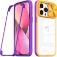 thumbnail image 1 of Compatible with iPhone 14 Pro Max Clear Case with Sliding Camera Lens Cover, Built-in Screen Protector Soft TPU Bumper Case Transparent Acrylic Back Heavy Duty Shockproof Durable Phone Case, 1 of 14