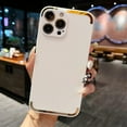 thumbnail image 1 of Compatible with iPhone 14 Pro Max Electroplating Frosted Case Thin Fashion Lens Protection Bumper Matte Slim Protection Shockproof Case for Women Girls, 1 of 2