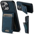 thumbnail image 1 of Compatible with iPhone 14 Pro Max Flip Wallet Phone Case with Card Holder Elastic,Magnetic Back Flip Kickstand Cover Premium PU Leather Business Classic Style Shockproof Case,Blue, 1 of 8