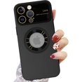 thumbnail image 1 of Compatible with iPhone 14 Pro Max Magnetic Case,Cute Metal Effect Phone Case Compatible with MagSafe for Women Girls Men Window Camera Protector Back Cover for iPhone 14 Pro Max 6.7'' Black, 1 of 7