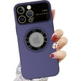 thumbnail image 1 of Compatible with iPhone 14 Pro Max Magnetic Case,Cute Metal Effect Phone Case Compatible with MagSafe for Women Girls Men Window Camera Protector Back Cover for iPhone 14 Pro Max 6.7'' Purple, 1 of 12