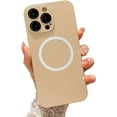thumbnail image 1 of Compatible with iPhone 14 Pro Max Magnetic Case, Ultra Slim Frosted Hard PC Back with HD Camera Lens Cover Designed, Compatible with MagSafe for Men Women Girls - Gold, 1 of 9
