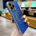 thumbnail image 1 of Compatible with iPhone 14 Pro Max Magnetic Glitter Case-6.7 Inch, Luxury Love Heart Pattern Plating Case, Compatible with MagSafe for Women Girls Shockproof Back Cover-Blue, 1 of 10
