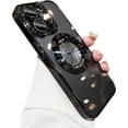 thumbnail image 1 of Compatible with iPhone 14 Pro Max Magnetic Transparent Case,Luxury Plating Bling Clear Shockproof MagSafe Case with Full Camera Len Protector for iPhone 14 Pro Max Women Girl Men-Elegant Black, 1 of 11