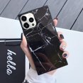 thumbnail image 1 of Compatible with iPhone 14 Pro Max Marble Case Cute Fashion Soft Rubber Silicone TPU Protective Cover Glossy Fashion Marble Stone Shockproof Case for iPhone 14 Pro Max-Black, 1 of 7